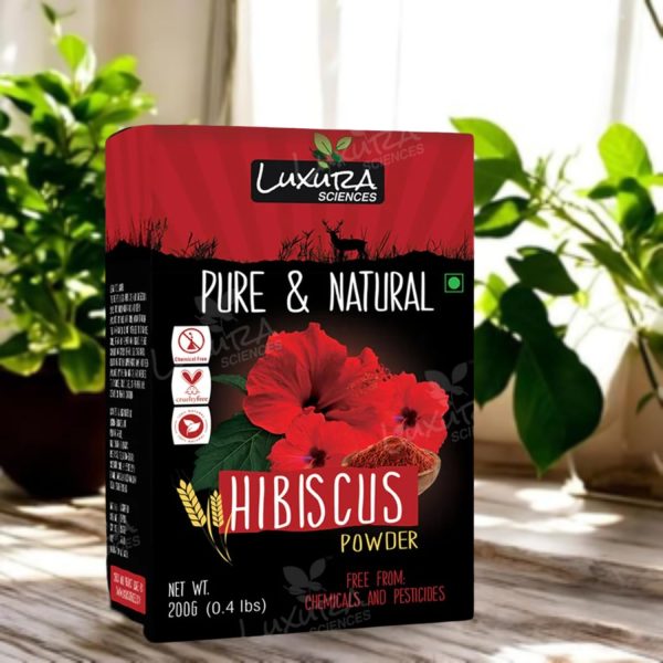 Luxura Sciences Hibiscus Powder For Hair Improvement 200 Grams, Hibiscus Flower Powder Natural. - Image 2