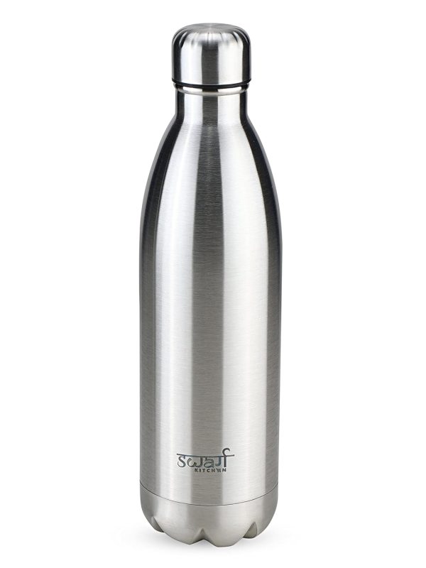 Swarg Kitchen 1000 Ml Thermosteel 24 Hours Hot and Cold Water Bottle 1 Litre | Leak Proof | Insulated Double Walled Office Water Bottle | Gym | Home | Kitchen | Hiking | Trekking | Travel Bottle