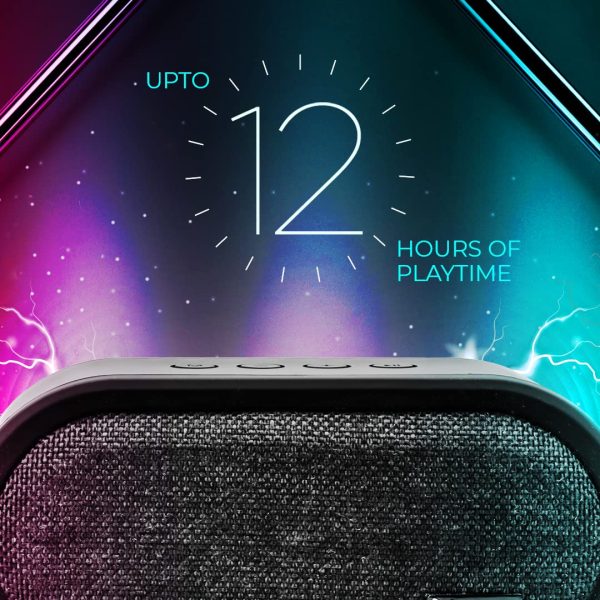 Hungama HiLife Groove 101 5Wx2 Bluetooth, Upto 20 Hours Non-Stop Playtime Micro USB Portable Speaker (Black) get 1 Year Subscription of Hungama Play & Hungama Music - Image 2