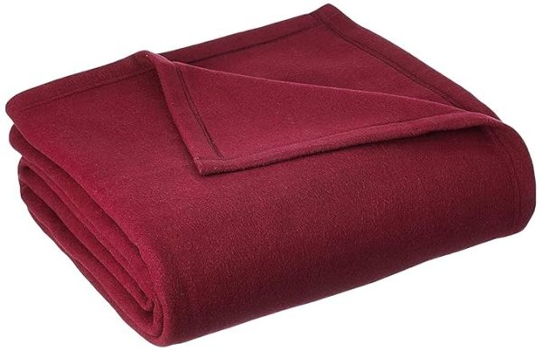 SWARG HOMES Polar Fleece Blanket Double Bed Weight 1300 Grams Blanket| All Season Ultra Soft & Light-Weight Travel Blanket | Home AC Blanket 90x90 inc Maroon