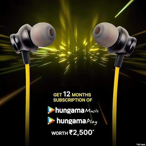 Newly Launched HiLife Jump 201 Wireless Neckband with Quick Charge, Up to 11H Playback, IPX5 Water Resistance, 1 Year Free Subscription for Hungama Music & Hungama Play - Image 2