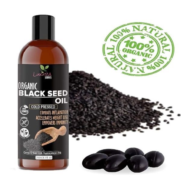 Luxura Sciences Black Seed Oil (Kalonji Oil) for Hair | Cold Pressed | 250ML | Nourishes, Strengthens & Enhances Shine | Lightweight & Suitable for All Hair Types - Image 4