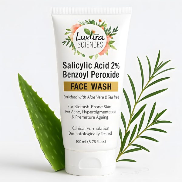 Luxura Sciences Salicylic Acid 2% Face Wash with Niacinamide, Aloe Vera & Tea Tree: 100ml