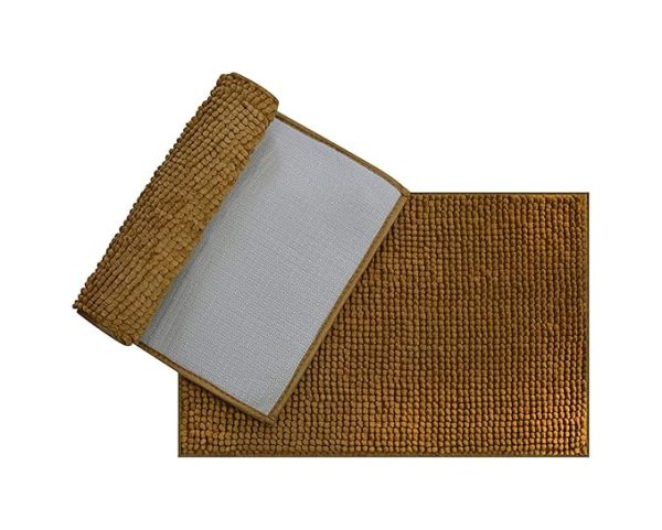 SWARG HOMES Popcorn Microfiber Anti-Skid Bathmat (Brown 37 X 57 cm).Water absobment Easy Clean Mats Must for Every Home Microfibre adds Super-Soft Feel / (Comfor) - Image 4