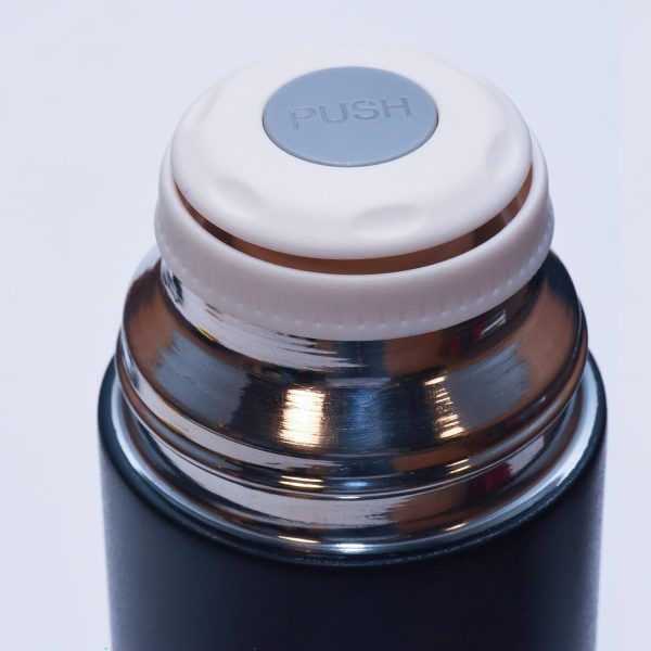 Stainless Steel Vacuum Flask Set with 3 Steel Cups Combo for Coffee Hot Drink and Cold | Water Flask Bottle | Travel Friendly | Latest Ideal Gift for Festive Season, Family Gifting Black in Colour) - Image 4