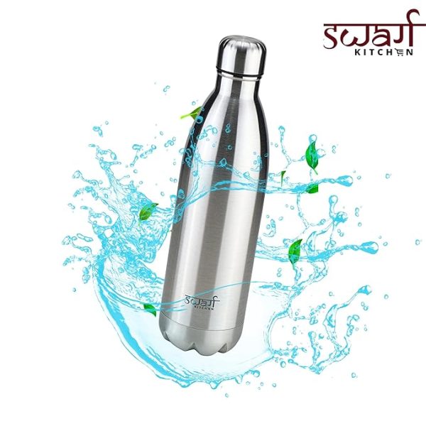 Swarg Kitchen 1000 Ml Thermosteel 24 Hours Hot and Cold Water Bottle 1 Litre | Leak Proof | Insulated Double Walled Office Water Bottle | Gym | Home | Kitchen | Hiking | Trekking | Travel Bottle - Image 6