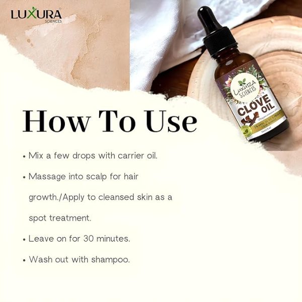 Luxura Sciences Essential oils for Hair | Skin | Nails | Aromatherapy (Clove, 15ml) - Image 5