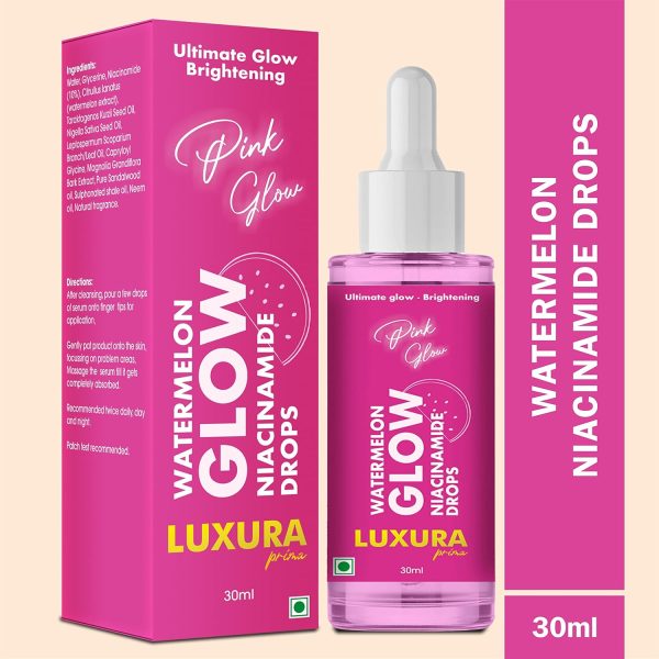 Luxura Prima Water Melon Glow Niacinamide Drops 30ml For Skin Brightening and Ultimate Glow - Image 5