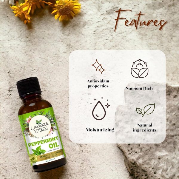 Luxura Sciences Essential oils for Hair | Skin | Nails | Aromatherapy (Peppermint, 15ml) - Image 4
