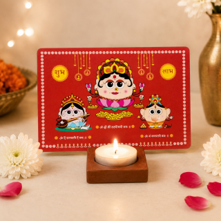 Indigifts Lakshmi Ganesh Idol with Diya for Diwali Home Décor & Puja Decoration - Decorative Showpiece