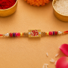 ACCESSHER Elegant OM Design Rakhi - Gift Set with Roli, Kumkum & Greeting Card