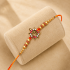 ACCESSHER Elegant OM Design Rakhi - Gift Set with Roli, Kumkum & Greeting Card