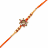 ACCESSHER Elegant OM Design Rakhi - Gift Set with Roli, Kumkum & Greeting Card