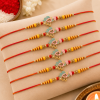ACCESSHER Multicolour Peacock Design Enamel Rakhi for Raksha Bandhan