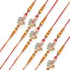 ACCESSHER Multicolour Peacock Design Enamel Rakhi for Raksha Bandhan