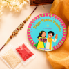 ACCESSHER Gold Plated Elephant Rakhi - Gift Set with Roli, Kumkum & Greeting Card