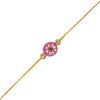 ACCESSHER Pink Enamel Kundan Rakhi with Rhinestone Detailing - Gift Set with Roli, Kumkum & Raksha Bandhan Greeting Card