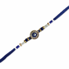 ACCESSHER Mens Traditional Semi Precious Stones Studded Evill Eye Rakhi Beloved Brother & Gifting with Roli Kumkum Packets & Happy Rakshabandhan Card 2 ACCESSHER Evil Eye Rakhi with Semi-Precious Stone Detailing - Gift Set with Roli, Kumkum & Greeting Card