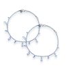 ACCESSHER Silver-Tone Star Charm Anklet Set for Women & Girls | Crystal Drop Celestial Payal Pair
