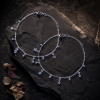 ACCESSHER Silver-Tone Star Charm Anklet Set for Women & Girls | Crystal Drop Celestial Payal Pair