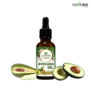 Luxura Sciences Avocado Oil - Deep Tissue Moisturizer for Hair Face & Skin - Rich in Retinol & Vitamin E to Reduce Wrinkles - Supports Skin Rejuvenation & Hair Growth (30 ML)