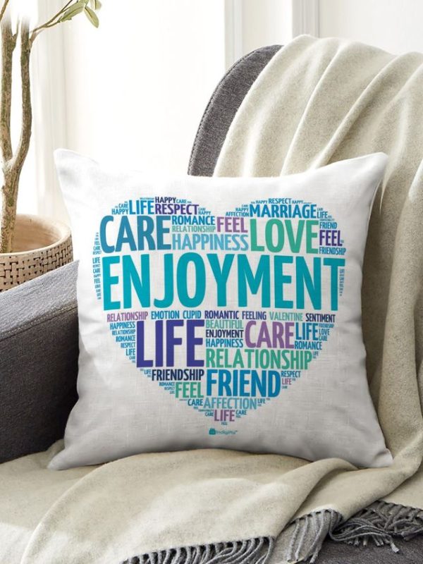 Indigifts Valentine Special Gifts Satin Valentine Love Gifts for Girlfriend Cushion Cover with Filler, Wooden Photo Stand, Teddy, Artificial Rose, Card-for Husband, Wife, Boyfriend, Birthday (12) - Image 3