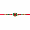 ACCESSHER Multicolour Meenakari OM Rakhi - Gift Set with Roli, Kumkum & Greeting Card