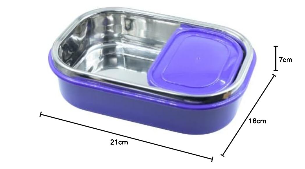 SWARG KITCHEN Purple Double Walled Insulated Lunch Box - BPA Free Food Grade Tiffin Set for Long-Lasting Heat Retention - Image 5