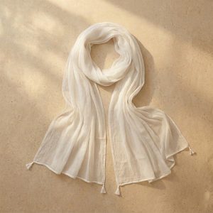 Drape N Don Ethnic Women's Plain Chiffon Dupatta | Solid Color Lightweight Chunni for Ethnic, Festive & Casual Wear | White