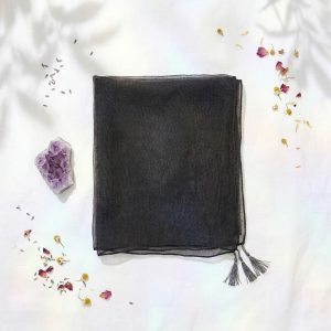 Drape N Don Ethnic Women's Plain Chiffon Dupatta | Solid Color Lightweight Chunni for Ethnic, Festive & Casual Wear | Black