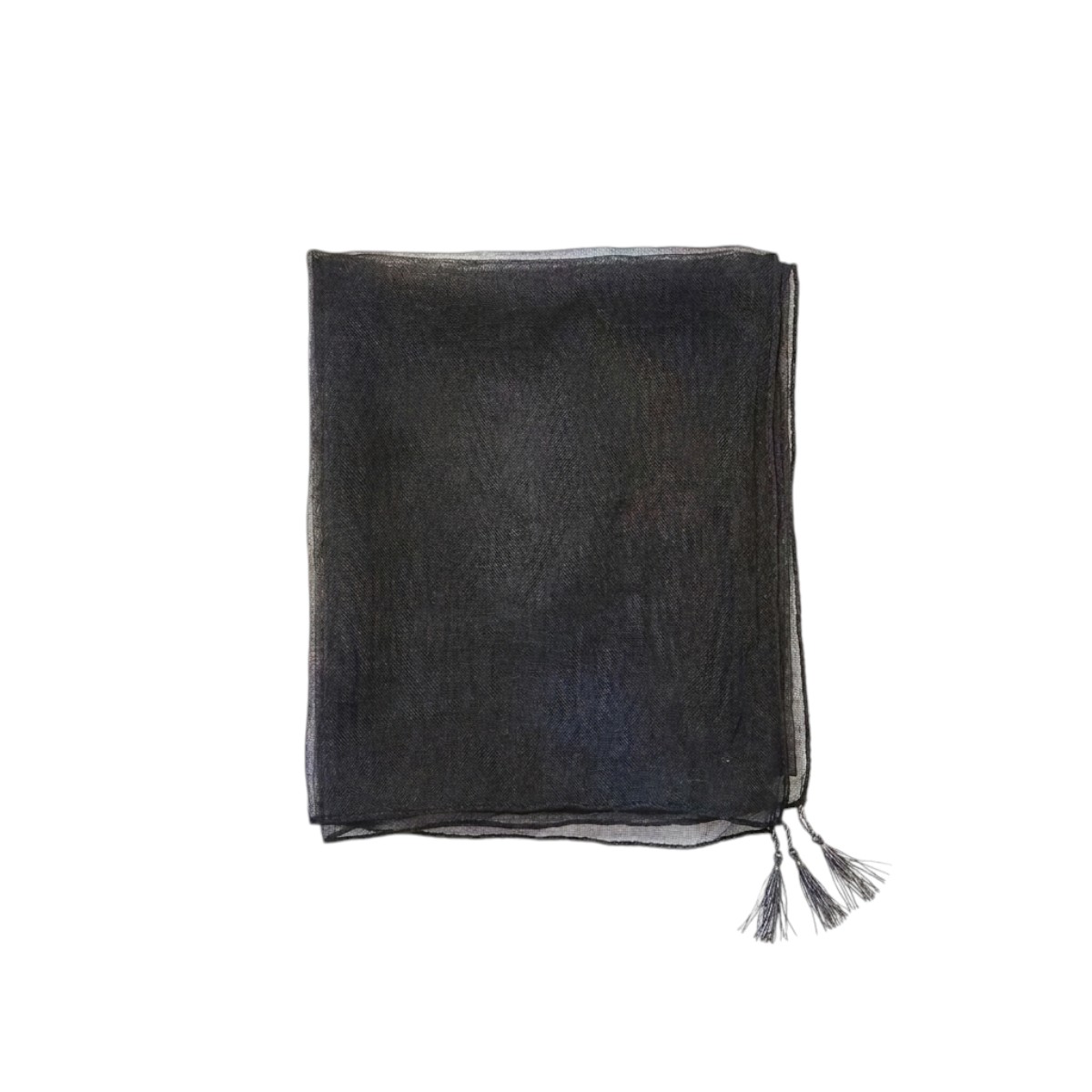 Drape N Don Black Plain Chiffon Dupatta with Stylish Latkan Detailing - Soft Lightweight Daily Wear - Image 4