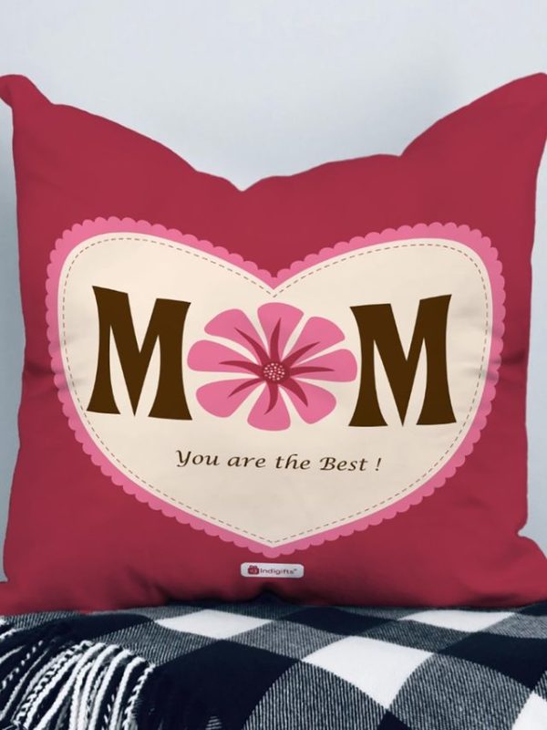 Indigifts You are Best Printed Cushions with Filler With Greeting Card, 12x12 inches, Multicolour, Set of 2, Polycotton|Home Decor| Mom Dad Gift | Gift for Parents |Anniversary Gift - Image 3