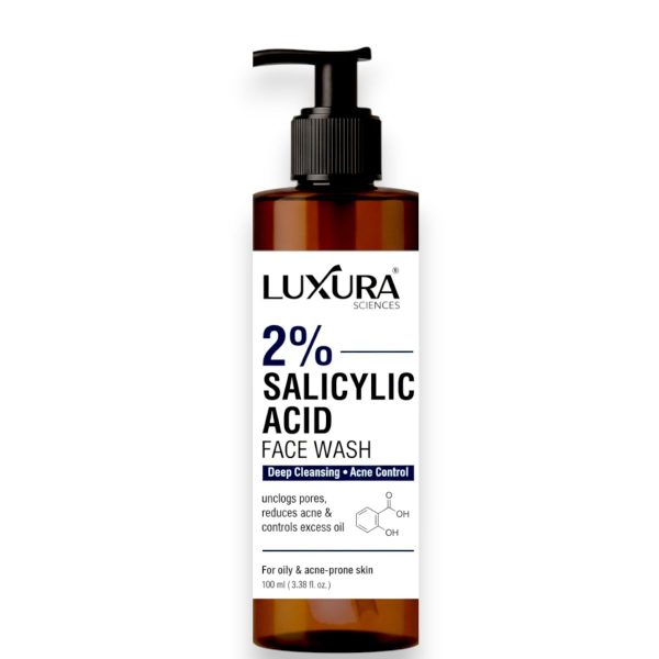 Luxura Sciences Salicylic Acid 2% Face Wash with Niacinamide, Aloe Vera & Tea Tree (100 ML)