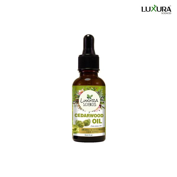 Organic Cedarwood Essential Oil aromatherapy skin therapy 4 Luxura Sciences Cedarwood Essential Oil - Therapeutic Wellness Care (15 ML)
