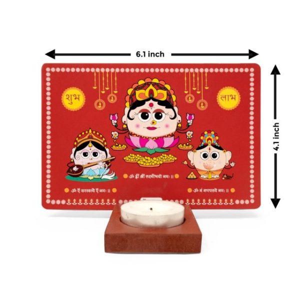 Indigifts India Laxmi Ganesh Idol Diya Puja Deepak - Lakshmi Ganesh Statue - Diwali Home Decoration Items - Diwali Showpiece, Laxmi Ganesh Showpiece - Image 4