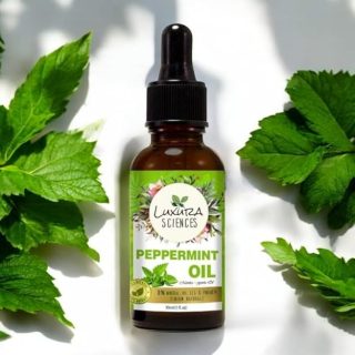 Luxura Sciences Organic Peppermint Essential Oil for Diffuser Relaxation and Hair Care with Mentha Piperita Extract Refreshing Mint Aroma for Home and Office Use (30 ML)