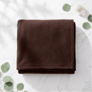 SWARG HOMES Brown Polar Fleece Double Bed Blanket - Ultra Soft & Warm All Season AC Blanket (90×90 Inch, 1300 GSM)