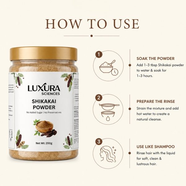 Luxura Sciences Shikakai Hair Mask for Nourishment, Shine & Softness (200g)