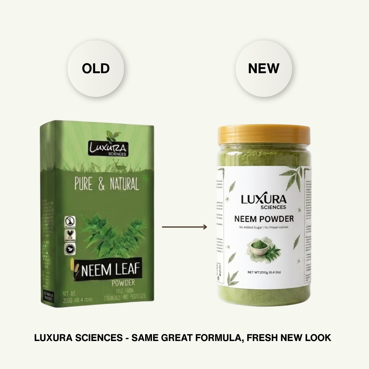 Luxura Sciences Pure Neem Leaf Powder for Hair & Skin Care - Finely Ground Natural Self-Care Blend (200g) - Image 2