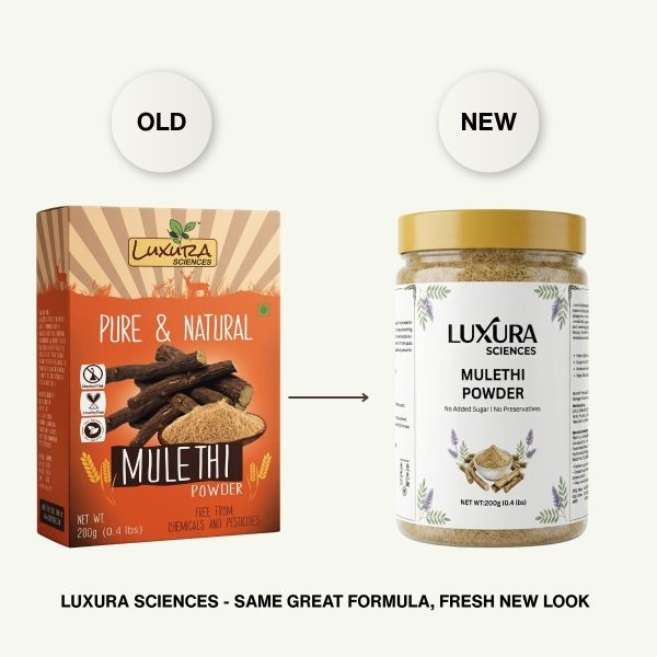 Luxura Sciences Pure Mulethi (Licorice) Powder – Natural Skin Brightening & Tan Removal Face Pack | Herbal & Chemical-Free (Mulethi, 200g) Luxura Sciences Mulethi Face Mask for Skin Care & Glow (200g)