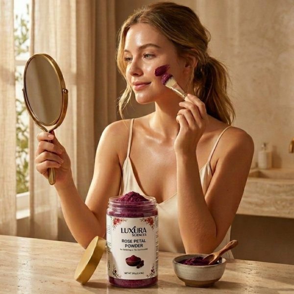 Luxura Sciences Rose Petal Face Mask for Skin Care & Glow (200g)