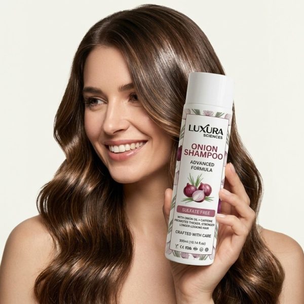 Onion shampoo Luxura Sciences Onion Oil Shampoo Hair Fall Control - Sulphate Free Nourishing Formula (300 ML)