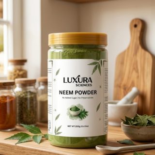 Luxura Sciences Pure Neem Leaf Powder for Hair & Skin Care - Finely Ground Natural Self-Care Blend (200g)