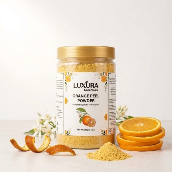 Click to see full view Luxura Sciences Face Mask (Orange Peel, 200g) Luxura Sciences Orange Peel Face Mask for Skin Brightening & Care (200g)