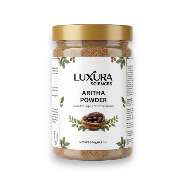 Luxura Sciences Aritha Powder (200g) | Natural Hair & Scalp Cleanser | Gently Cleanses & Revitalizes | Ideal for DIY Hair & Skincare Routines | No Harsh Chemicals Luxura Sciences Natural Aritha Powder for Hair & Scalp Cleansing - DIY Beauty Routines (200g)