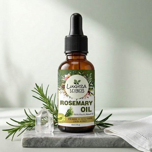 Luxura Science Rosemary Essential Oil - Therapeutic Grade Wellness Oil (15 ML)