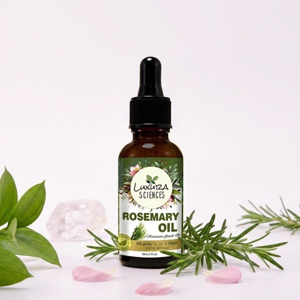 Luxura Science Rosemary Essential Oil - Therapeutic Grade Wellness Oil (15 ML)