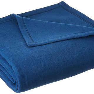 SWARG HOMES Blue Polar Fleece Double Bed Blanket - Ultra Soft All Season AC Blanket (90×90 Inch, 600 GSM)