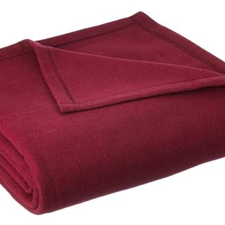 SWARG HOMES Maroon Polar Fleece Double Bed Blanket - Ultra Soft All Season AC Blanket (90×90 Inch, 1200 GSM)