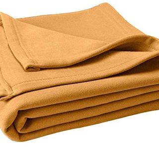 SWARG HOMES Beige Polar Fleece Double Bed Blanket - Ultra Soft All Season AC Blanket (90×90 Inch, 600 GSM)